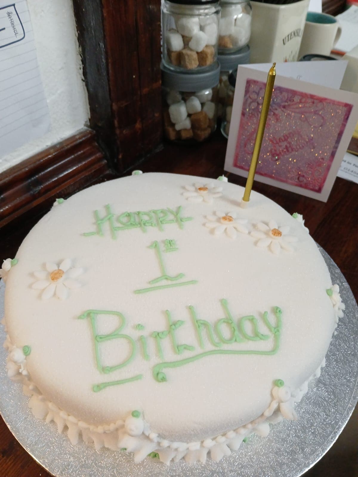 First birthday celebration cake at The Angel